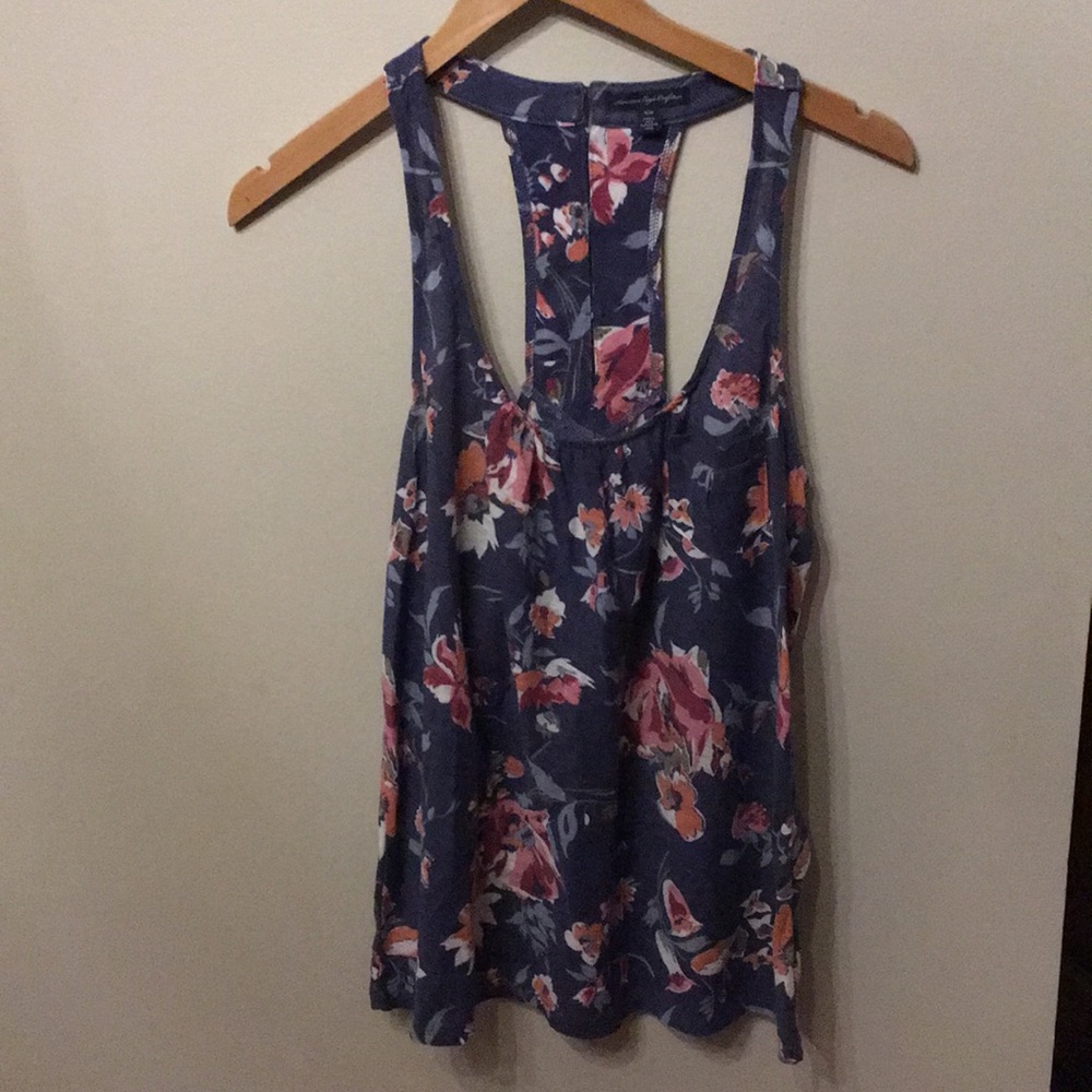 American Eagle Floral racerback Tank